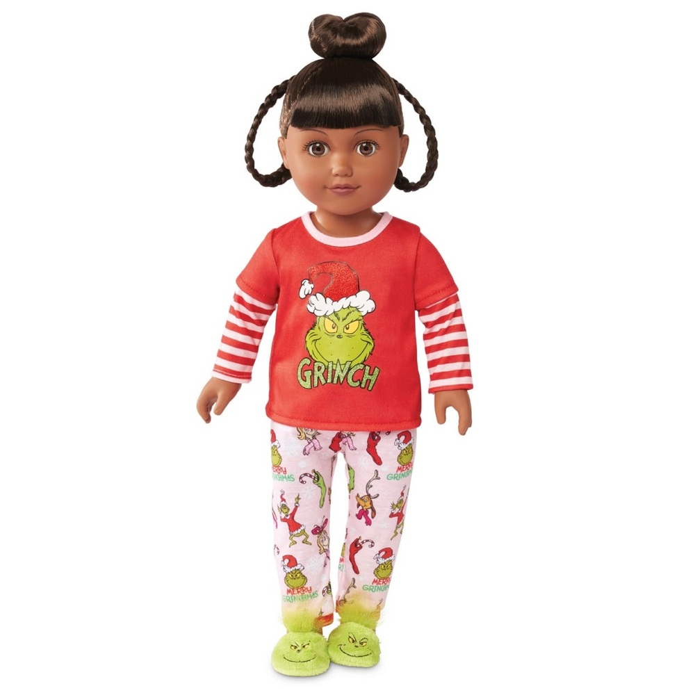 My Life As Poseable Grinch 18” Doll Dark Brunette Hair Brown Eyes